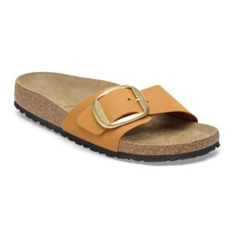 Madrid Big Buckle in pelle nabuk arancione bruciato