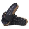 Madrid Big Buckle in pelle nabuk nera