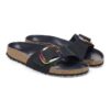 Madrid Big Buckle in pelle nabuk nera