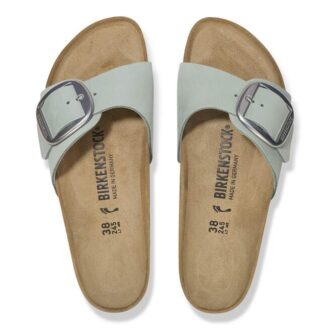 Madrid Big Buckle in pelle nabuk Pure Sage