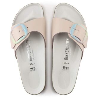Madrid Big Buckle in pelle rosa chiaro