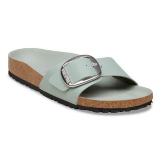 Madrid Big Buckle in pelle verniciata naturale