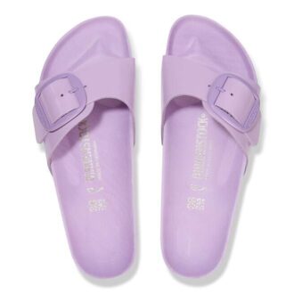Madrid Big Buckle in pelle verniciata naturale