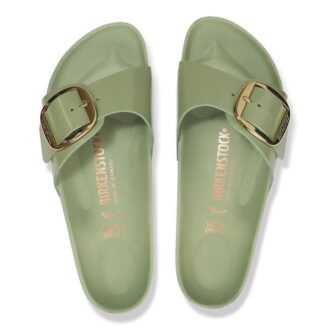 Madrid Big Buckle in pelle verniciata naturale