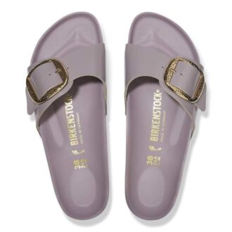 Madrid Big Buckle in pelle verniciata naturale