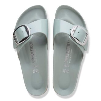 Madrid Big Buckle in pelle verniciata naturale