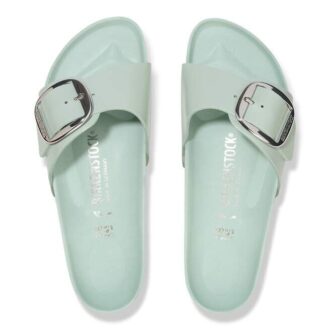 Madrid Big Buckle in pelle verniciata naturale