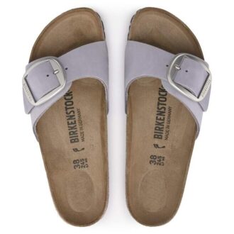 Madrid con Big Buckle in pelle nabuk Purple Fog
