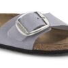 Madrid con Big Buckle in pelle nabuk Purple Fog