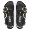 Milano Big Buckle in pelle naturale verniciata