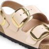 Milano Big Buckle in pelle naturale verniciata