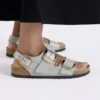 Milano Big Buckle in pelle naturale verniciata