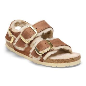 Milano con Big Buckle in pelle naturale di montone oliata