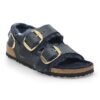 Milano con Big Buckle in pelle naturale di montone oliata