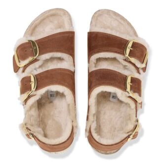Milano con Big Buckle in pelle naturale di montone oliata