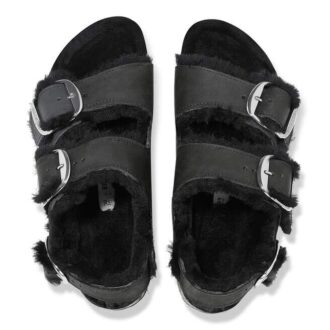 Milano con Big Buckle in pelle naturale di montone oliata