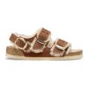 Milano con Big Buckle in pelle naturale di montone oliata