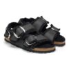 Milano con Big Buckle in pelle naturale di montone oliata