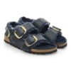 Milano con Big Buckle in pelle naturale di montone oliata