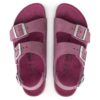 Milano in pelle scamosciata fucsia luccicante Milano in pelle scamosciata fucsia luccicante