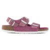 Milano in pelle scamosciata fucsia luccicante Milano in pelle scamosciata fucsia luccicante