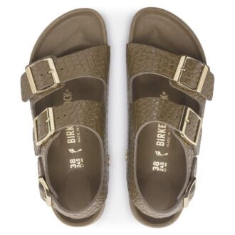Milano Rivet Logo in pelle naturale goffrata