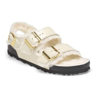 Milano Shearling Pelle naturale-Shearling lucida Ecru