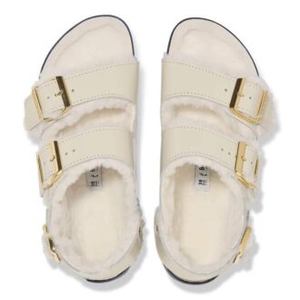 Milano Shearling Pelle naturale-Shearling lucida Ecru