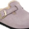 Pelle scamosciata Boston con pelliccia Pelle scamosciata Boston con pelliccia