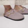 Pelle scamosciata Boston con pelliccia Pelle scamosciata Boston con pelliccia