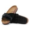 Pelle scamosciata intrecciata Oita nera Pelle scamosciata intrecciata Oita nera