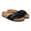 Pelle scamosciata intrecciata Oita nera Pelle scamosciata intrecciata Oita nera