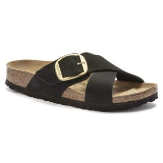 Siena Big Buckle in pelle nabuk