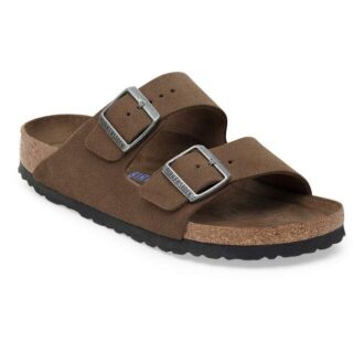 Soft Footbed Arizona in pelle scamosciata color tè scuro
