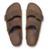 Soft Footbed Arizona in pelle scamosciata color tè scuro Soft Footbed Arizona in pelle scamosciata color tè scuro