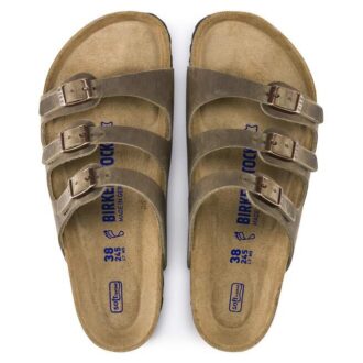 Soft Footbed Florida in pelle oliata marrone tabacco