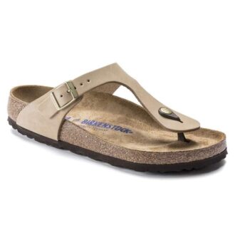 Soft Footbed Gizeh in pelle nabuk
