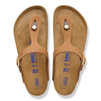Soft Footbed Gizeh in pelle nabuk