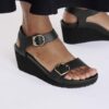 Soley Ring-Buckle in pelle nera