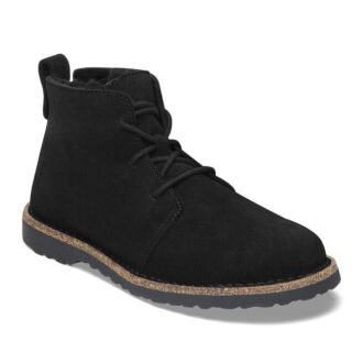 Uppsala Mid in pelle scamosciata e shearling