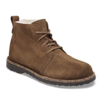 Uppsala Mid in pelle scamosciata e shearling