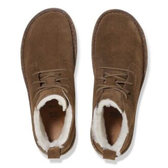 Uppsala Mid in pelle scamosciata e shearling