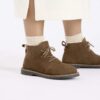 Uppsala Mid in pelle scamosciata e shearling