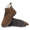 Uppsala Mid in pelle scamosciata e shearling
